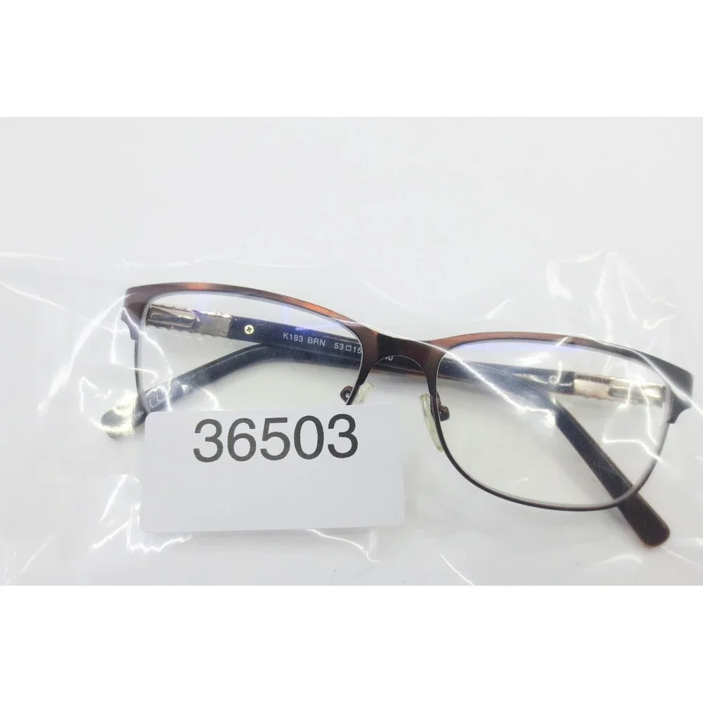 Kay Unger New York K183 BRN Brown Rhinestone Tortoise Eyeglasses 53-15-140